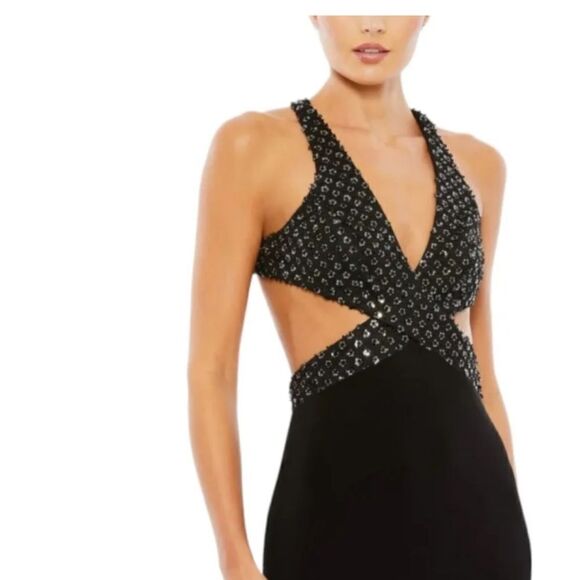 Mac Duggal Black Sequin Sleeveless Formal Evening Gown Special Occasion Dress - Picture 2 of 14